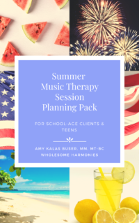 Music Therapy Session Planning Pack for Summer